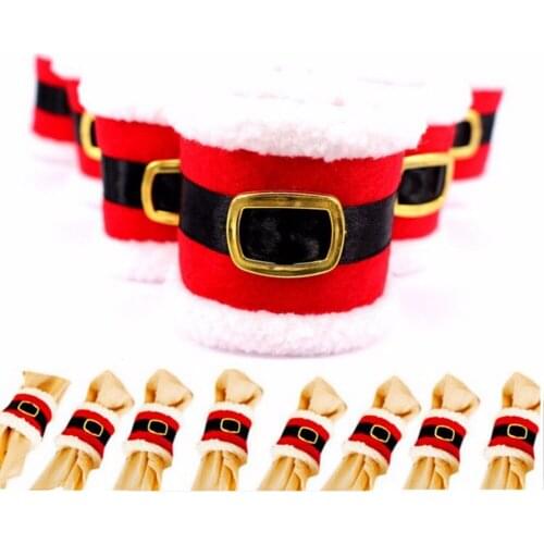 100 Pcs New year christmas tableware holder knife fork knives Table christmas cutlery holders lot 2019 for New Year decoration