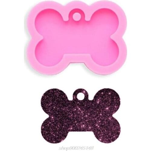 5Pcs Silicone Bone Shape Pendant Resin Mold DIY Dog Tag Dog Bone Shaped Keychain Resin Casting Mold Resin D24 20 Dropshipping
