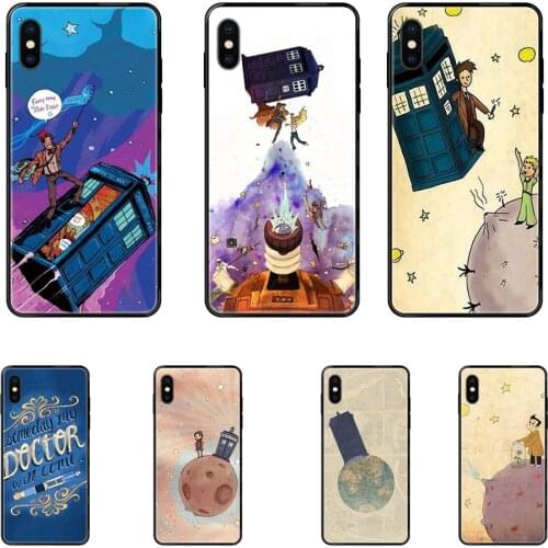 Black Soft TPU Capa Cover Case Moins Cher Little Prince Doctor Who Tardis For Xiaomi Redmi Note 4 5 5A 6 7 8 8T 9 9S Pro Max