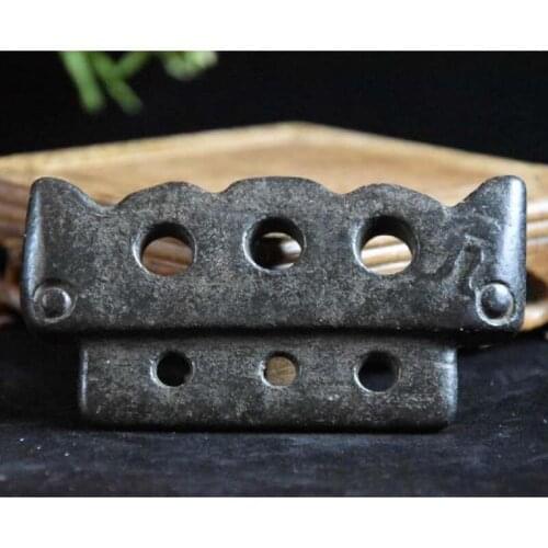 Hongshan culture archaize black iron meteorite sculpture axe statue