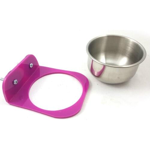 LHXMAS PET TOYS Parrot squirrel food container acrylic food cup holder cage stand dual-use food container macaw food Cup