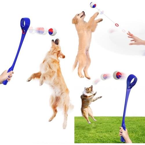 Pet Toys Outdoor Throwing Stick Toys For Dog Puppy Training Balls Tossing Device Pet Tennis Toys Training Tossing Game Pet Toys