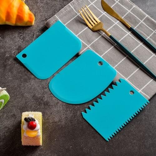 3 pcs/set Dough Cake Cutter Slicer Spatula for Cake Cream Scraper Cake Blade Spatula For Cake Patisserie Cake Tool