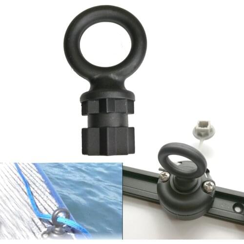 Canoe Kayak Round Mount Base Fishing Rod Holder Mount Base Tackle Kit Wall Sling Rope Ring Tethering Lashings Eye Set
