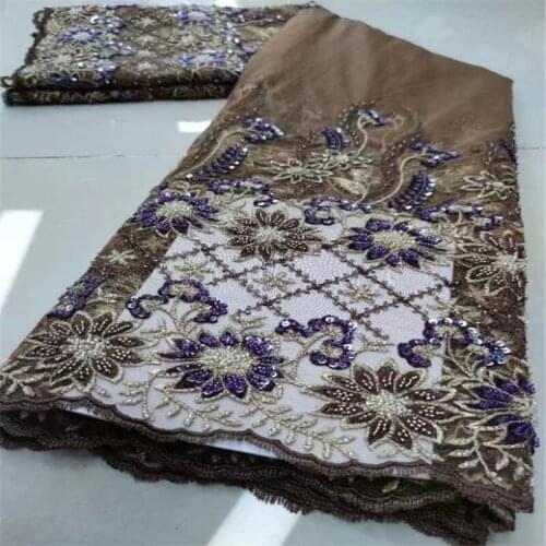 Best Selling African Lace Fabric 3D Applique Lace For Wedding High Quality Bridal Dress Tulle Lace Fabric Nigerian Laces YYN74