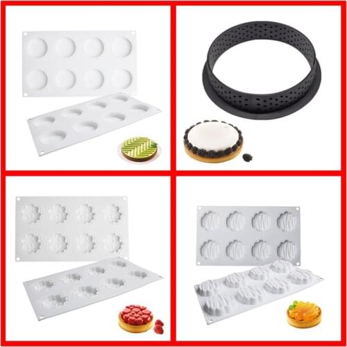Meibum New Combination Tart Cake Mold DIY Multiple Shapes Chocolate Mousse Dessert Silicone Mould Pastry Decoration Baking Modle