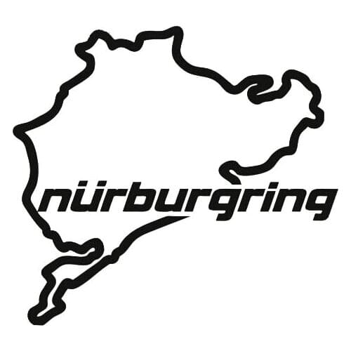 1 piece Racing Road Nurburgring Car Sticker Personalized Creative Decal Motorcycle Auto Accessories Decoration PVC,14cm*12cm