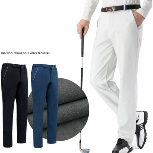 New Winter Golf Pants Men Trousers Slim Pants Velvet Elastic Keep Warm Outdoor Sport Pants Team Uniforms Plus Size 3XL