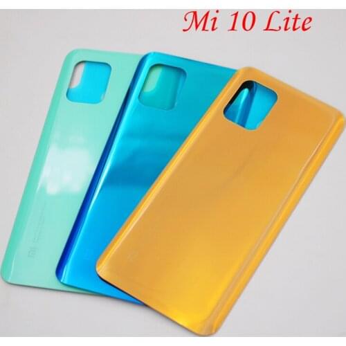 New Cover For Xiaomi Mi 10 Lite Back Cover Rear Door Glass Housing Case Panel For Mi 10 Lite 5G Colorful Battery Cover 6.57 Inch