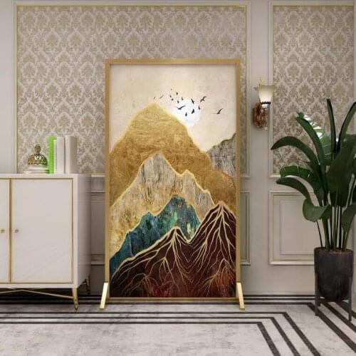 SUS 201 304 Stainless steel screen Bedroom decoration Can emit light art partition Movable room partition living room dividers