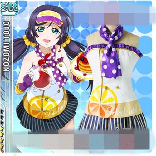 LoveLive Nozomi Tojo SR Dress Summer Working Clothes Cosplay Dress Custom D