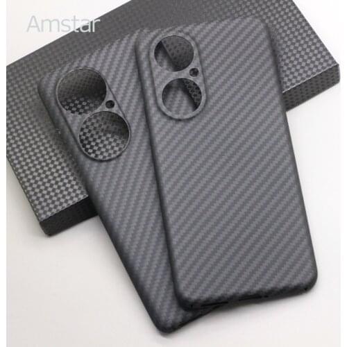 Amstar Luxury Pure Carbon Fiber Phone Case for Huawei P50 Pro Ultra-thin Anti-drop Business Aramid Fiber Huawei P50 Cover Case