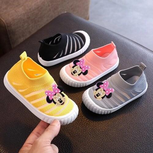 Disney Mickey Stitch spring and autumn children casual shoes stretch socks shoes boys and girls sports shoes old shoes knitting