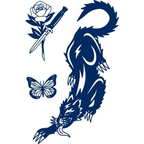 Leopard/dagger/ Flower/ louts/dragon Lasts 15 Days Waterproof Temporary Tattoos Men Flash Tatoo Fake Tattoo Sticker