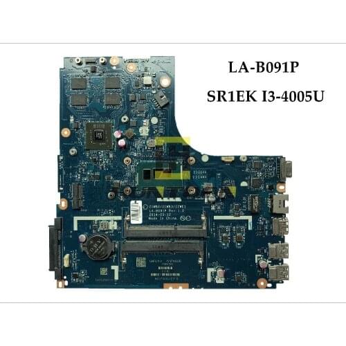 High quality for Lenovo Ideapad B50-70 Laptop Motherboard ZIWB2/ZIWB3/ZIWE1 LA-B091P SR1EK I3-4005U DDR3L 2GB 100% Fully Tested