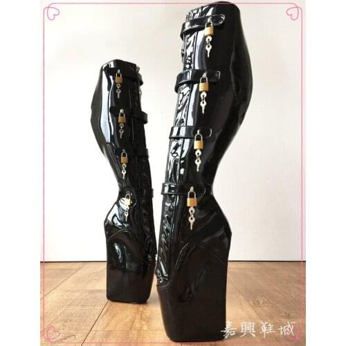Womens Heelless Ballet Boots Pointed Toe Lockable Dance Shoes Sexy Plus Size Custom Made Colors New 2021