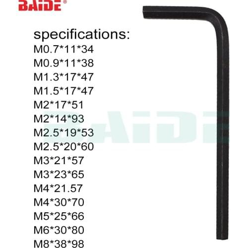 0.7mm-4mm Mini Hexagon Hex Allen Key Wrench Screwdriver Tool Universal wrench Hexahedron hex keys allen key hexagon 500pcs/lot