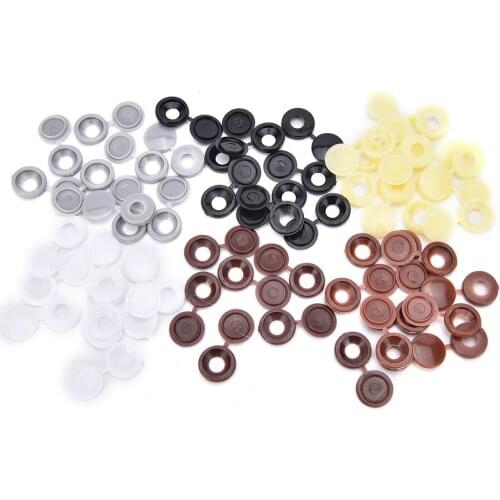 10pcs/Set ABS Hinged Plastic Screw Cover Fold Caps For Car Home Furniture Decoration 6Colors Hinged 3-4mm Screw Cover Caps