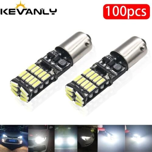 100PCS CANBUS BA9S BAX9S BAY9S H21W T4W H6W W5W LED T10 LED 4014 26 LED Side Wedge Light Interior Signal Lamp 12V White