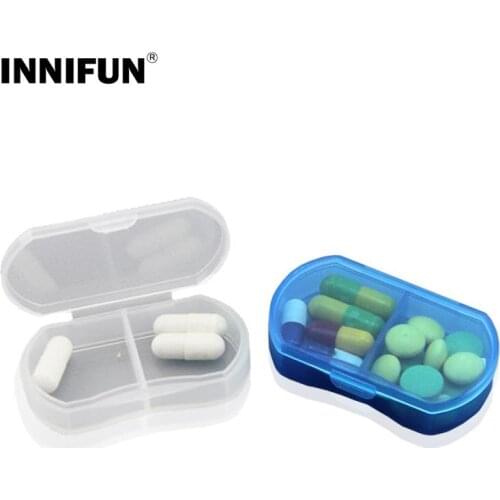 2Pcs Mini Pill Box Portable Pills Medicine Drugs Case Box Secret Stash Pill Container Tool