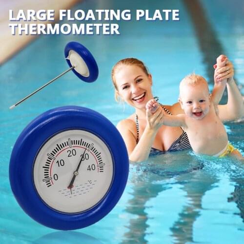 2021 Swimming Pool SPA Floating Thermometer Water Temperature Gauge Dial Meter Device Floating Temperature Display Plate Portabl