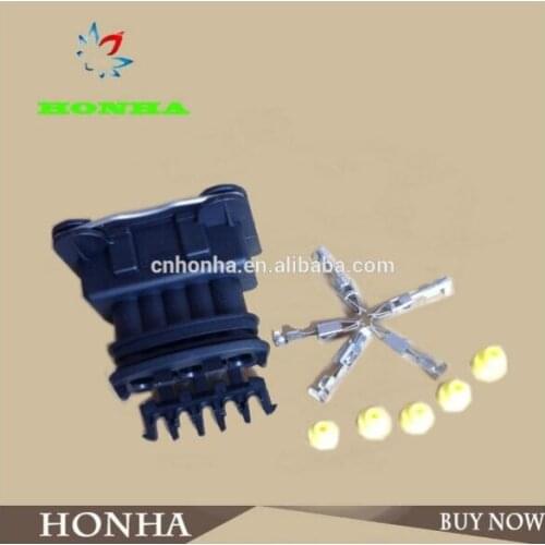 282193-1 Tyco Amp TE equivalent black 5 pin sealed female auto electrical harness connector