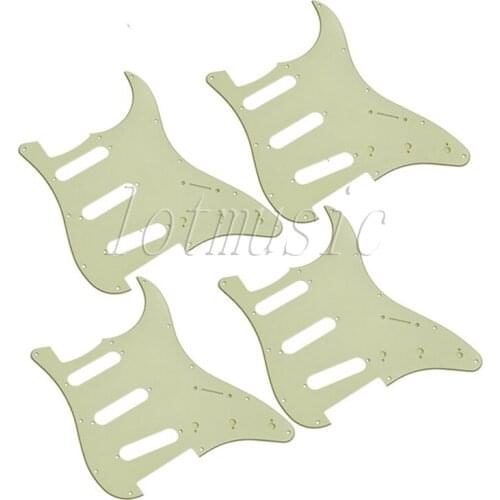 4Pcs 3ply Mint Green Guitar Pickguard for Fender Strat Style Replacement Guitar Parts