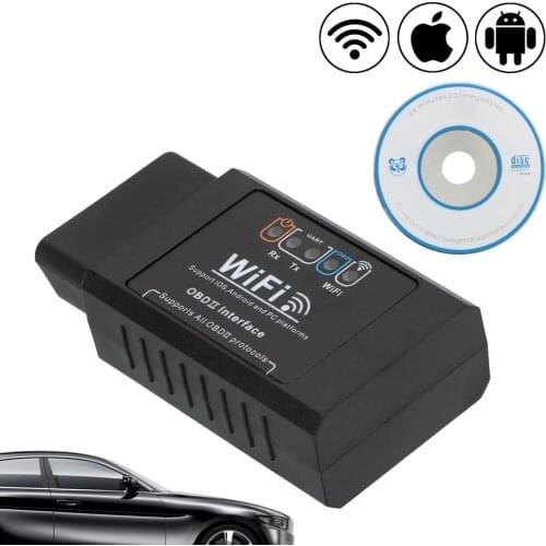 Automotive Diagnostic Scanner ELM327 WIFI OBD2 OBDII Scan Tool Car Detector for iOS & Android Check Engine Light Diagnostic Tool