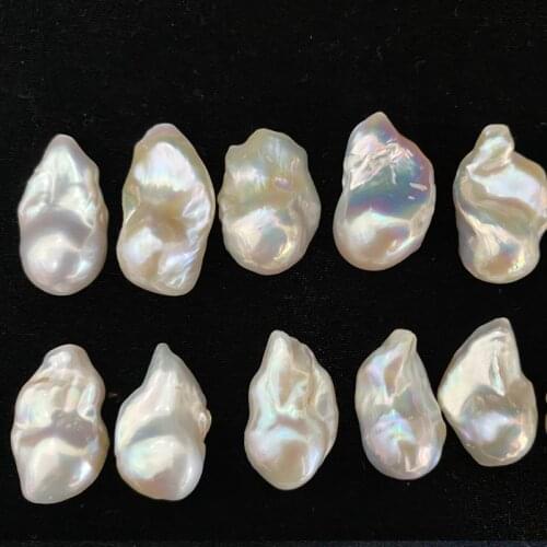 Free shipping 3A large reborn biwa keshi pearls 15-16mm blister white big size irregular baroque freshwater pearl