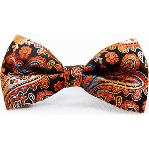 Free Shipping Tuxedo Bow Tie Pre-tied Paisley Floral Multicolor Silk Mens Bow Ties Handkerchieves Adjustable Suit Gift Fashion