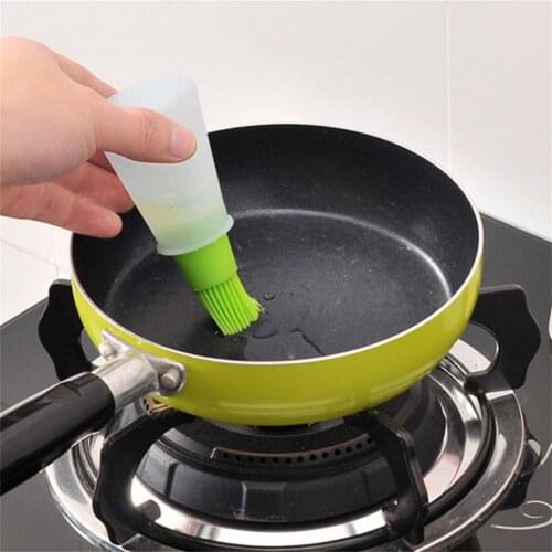 Barbacoa Storage Bottles Silicone Oil Bottle with Brush for Barbecue Cooking Baking Pancake BBQ Tools Kitchen Accessories