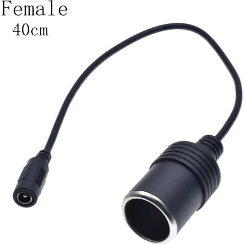 High Quality 12V Female Car Cigarette Lighter Socket Plug Connector Charger Cable Adapter DC 5.5 * 2.1mm 5A Amper