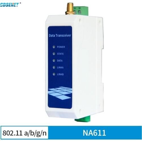 DC 8~28V RS485 Dual Frequency WiFi Serial Server Modem 802.11 A/b/g/n Industrial Transceiver Transmitter Receiver NA611