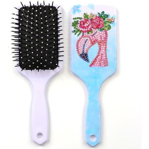 Baby Cartoon Print Comb Anti-static Princess Comb Reduce Hair Loss Multifunctional Styling Tool Massage Hair Brush Rhinestone