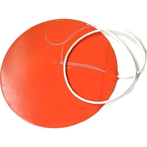 Diameter 460*1.5mm heat bed for 3d printer 12v 300w adhesive 1 side 100k thermistor in the middle 1000mm lead wire