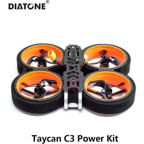 DIATONE MXC TAYCAN V1.1 3inch MAMBA F405MINI MK3 25A/35A TX400 RUNCAM NANO2 MB1606 3750KV 2700KV 4S/6S Cinewhoop Duct Drone