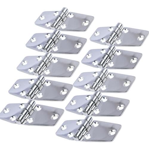 10X Stainless Steel Cabinet Door Hinges Marine Boat Hinges 85mm*40mm Marine hardware
