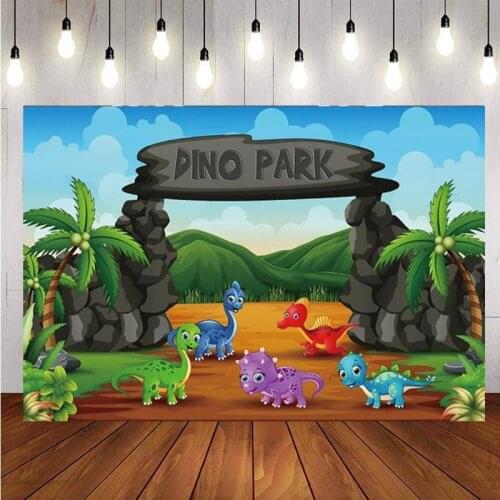 Little Dinosaur Backdrop Baby Shower Birthday Party Dino Park Children Photography Background For Photo Studio Prop