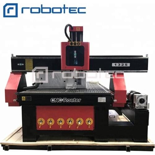 New model 3D cnc machine with rotary device 1325 cnc router 3KW spindle wood plywood furniture milling machine for sale