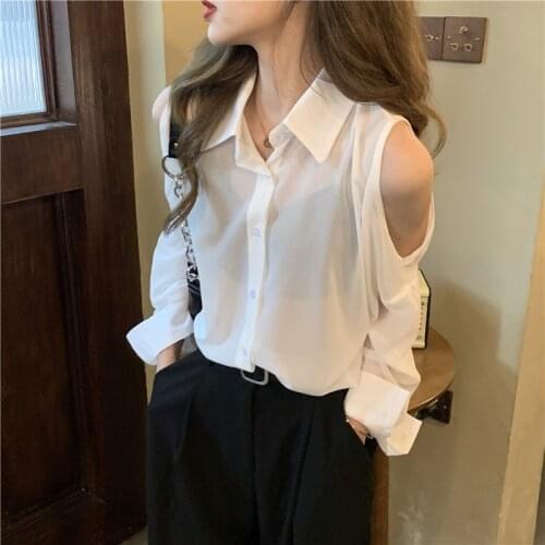 Fy0313 New Chiffon womens sexy tops for Women blouses fashion clothes for teens woman tshirts blusas largas graphic tee