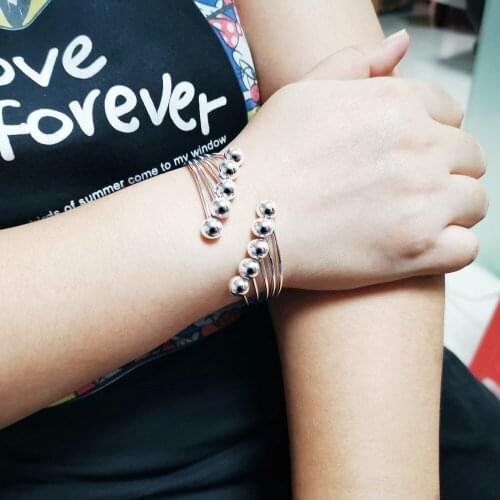 Boho Geometric Circular Bead Bracelet For Women MultiLayer Bangles 925 Jewelry Charm Party Wedding Beach Accessories Gifts