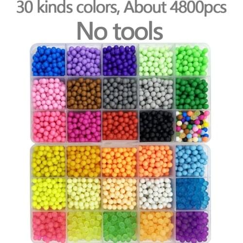 Hama Beads Puzzle Aqua magic beads Kits DIY Water Spray Beads Set Games 3D Handmade Perler perlen Toys for Boy girls Children