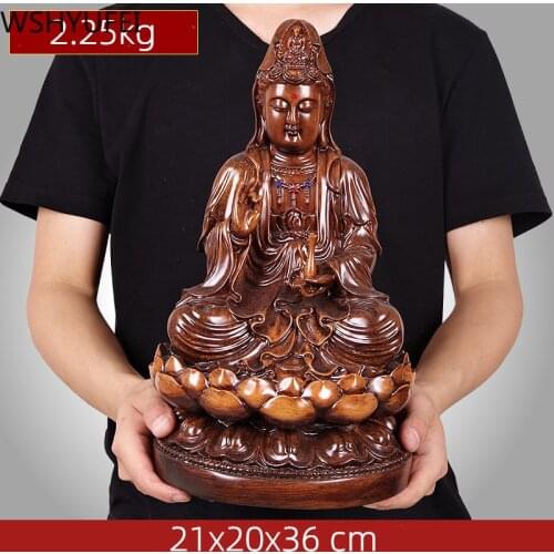 Chinese Style Resin Guanyin Buddha Sculpture Home Decoration Accessories Study Office Supplies Buddha Decoration Crafts