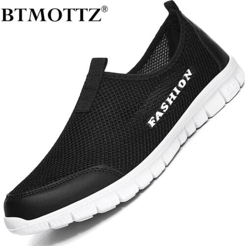 Summer Mesh Men Shoes Lightweight Walking Sneakers Men Fashion Breathable Slip on Water Male Casual Shoes Unisex Mens Loafers