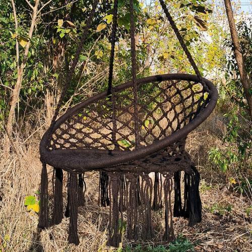 Round Hammock Swinging Dormitory Chair Outdoor Bedroom Single-Safety-Chair Adult