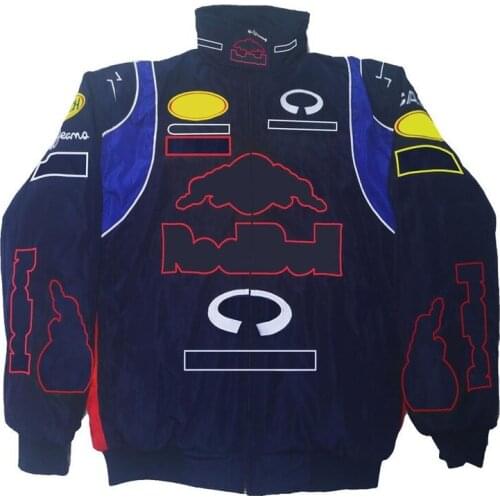 F1 Formula One racing suit mens cross-country motorcycle winter cotton jacket loose windproof jacket men and women embroidery