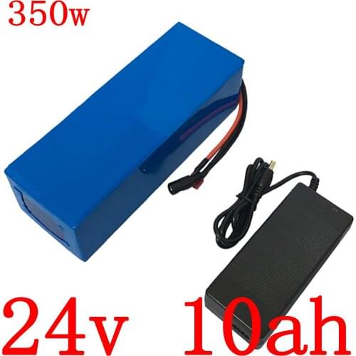 24V 350W 250W li-ion Scooter battery 24V 10AH electric bicycle battery 24V 10Ah Lithium battery pack with 15A BMS + 2A charger