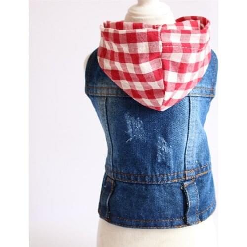 Fashion Pet Dog Denim Hooded Jacket for Small Dogs Chihuahua Shih Tzu Clothes Puppy Cat Jeans Coat Dogs Pets Clothing Dog Hoodie