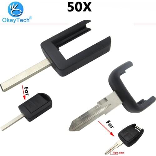OkeyTech 50PCS/LOT Best Price For Vauxhall Opel Vectra Astra Zafira Remote Key Fob Shell With HU46 /YM28 /HU43 /HU100 Blade