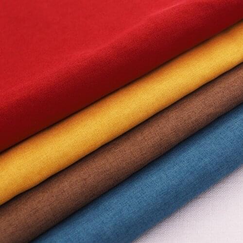 Thick linen fabric plain sofa fabrics material for curtain material for sewing embroidery